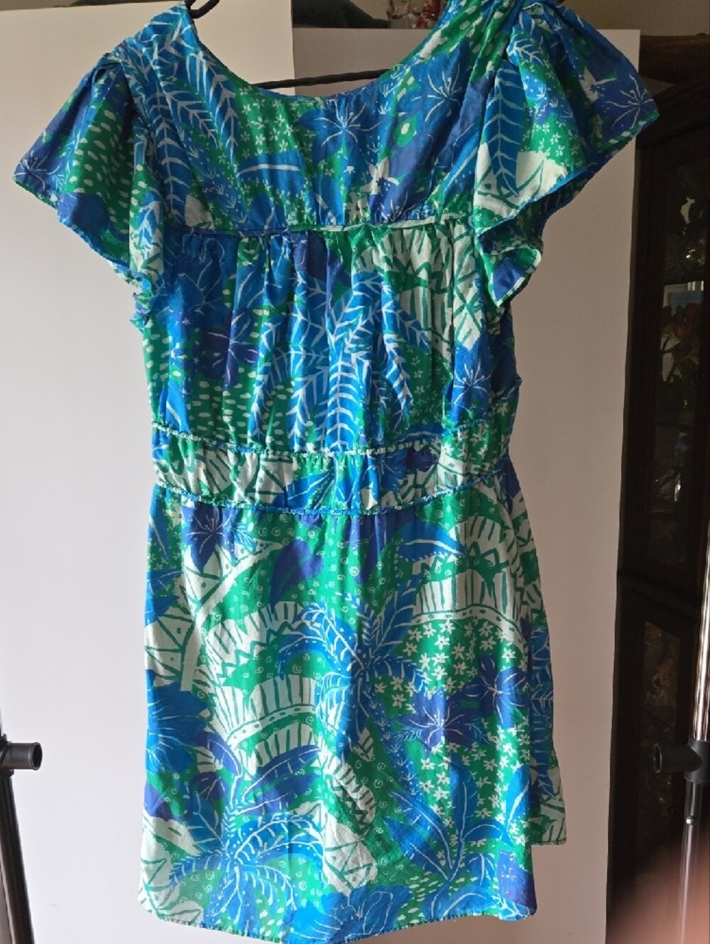 FARM Rio Blue & Green Tropical Drawstring Tunic - Picture 2 of 3
